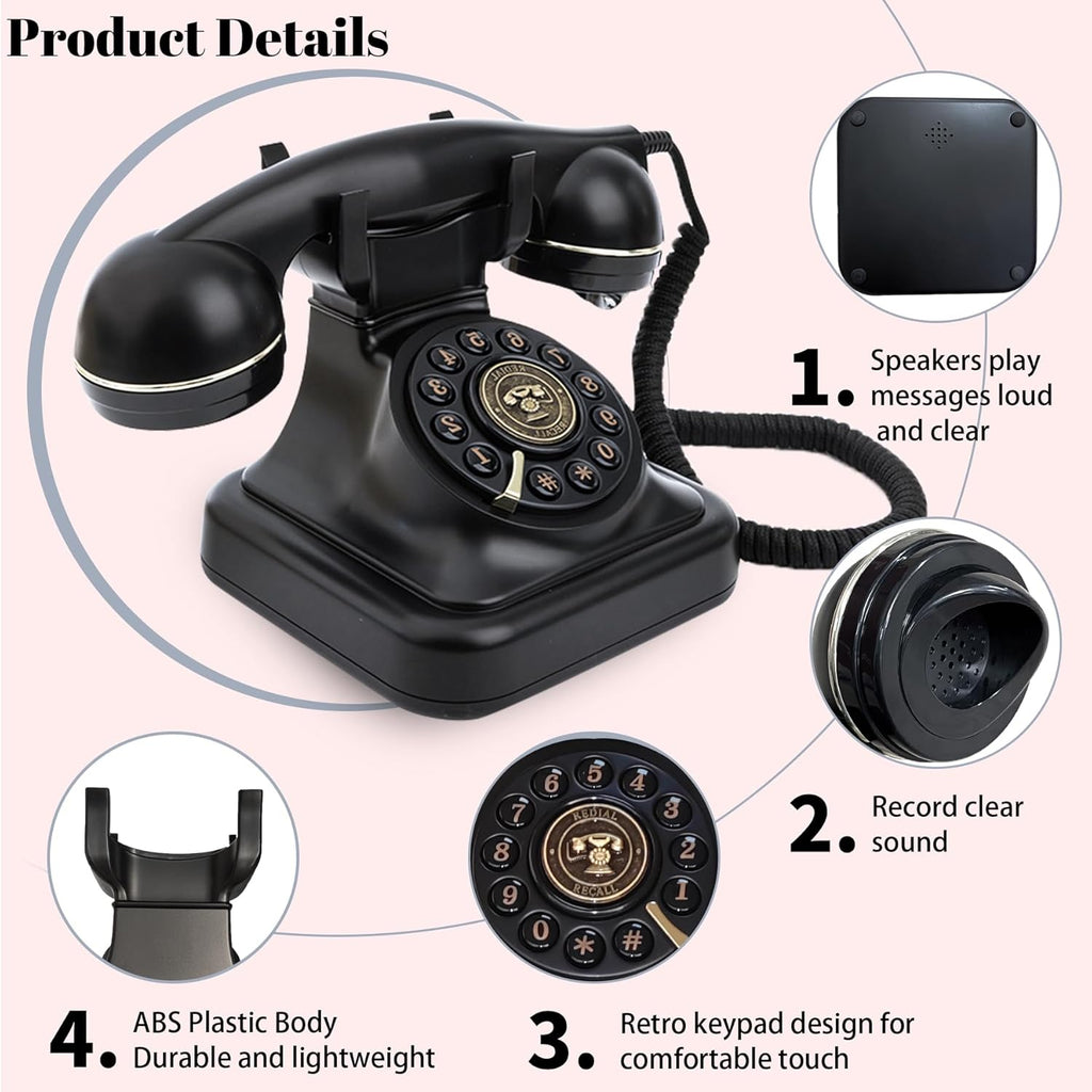Antique Telephone Wedding Telephone Message Recording Vintage Audio Message Book Phone