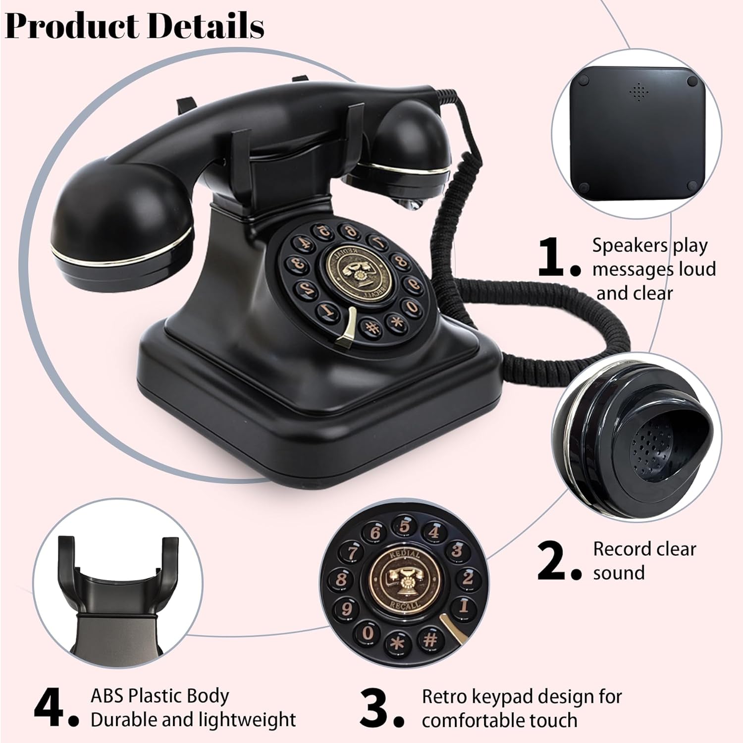 Antique Telephone Wedding Telephone Message Recording Vintage Audio Message Book Phone
