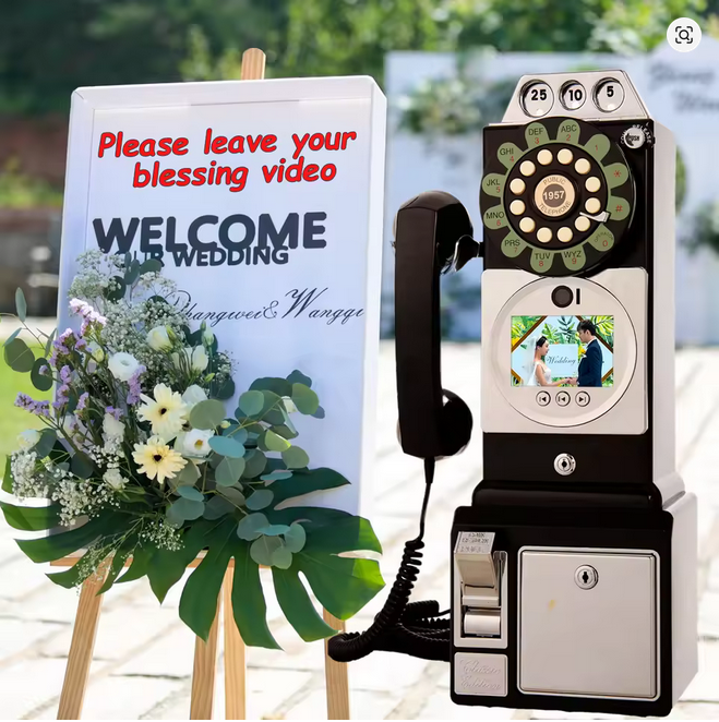 Video GuestBook Wedding Phone 1080P HD Video telephone for Guest Message Book