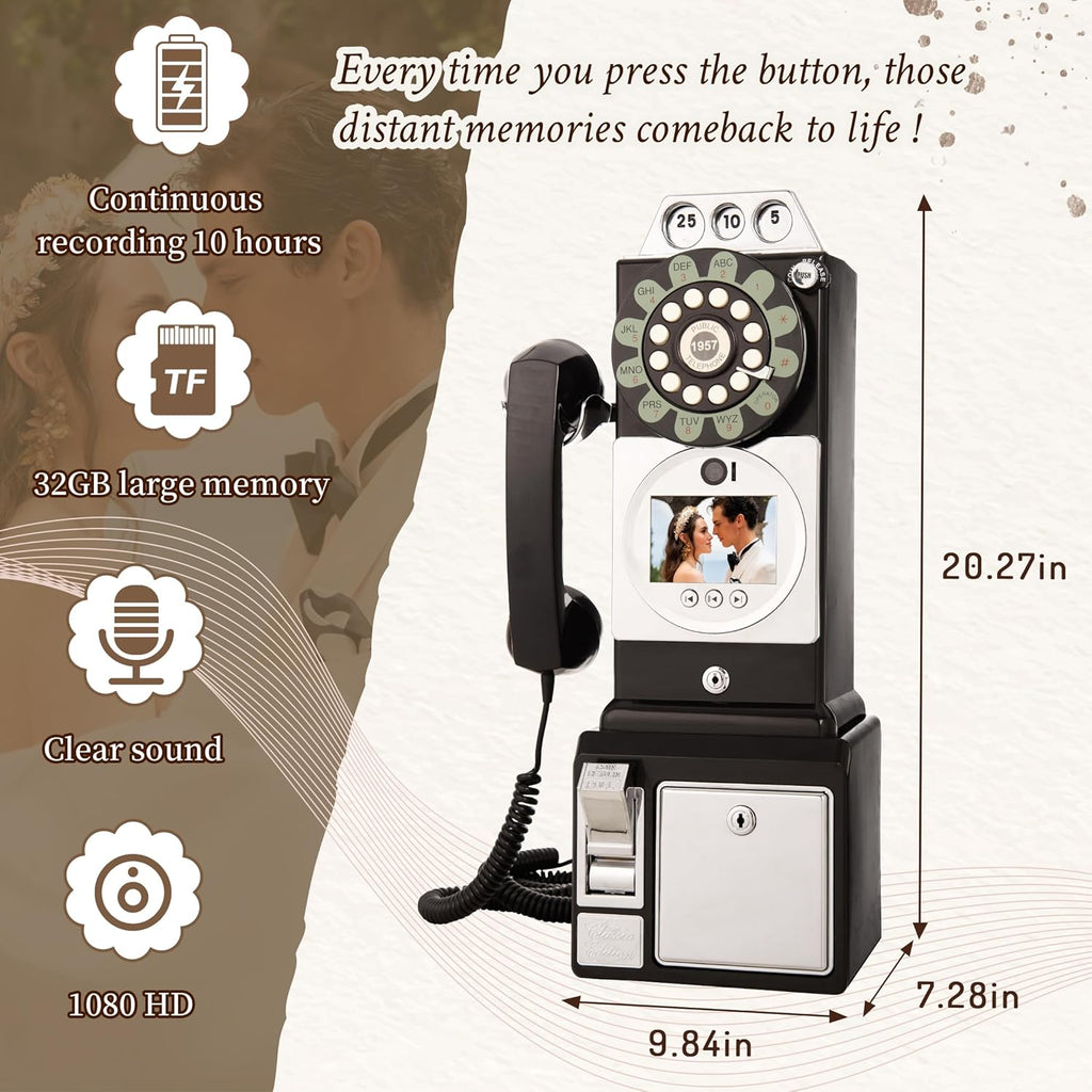 Video GuestBook Wedding Phone 1080P HD Video telephone for Guest Message Book