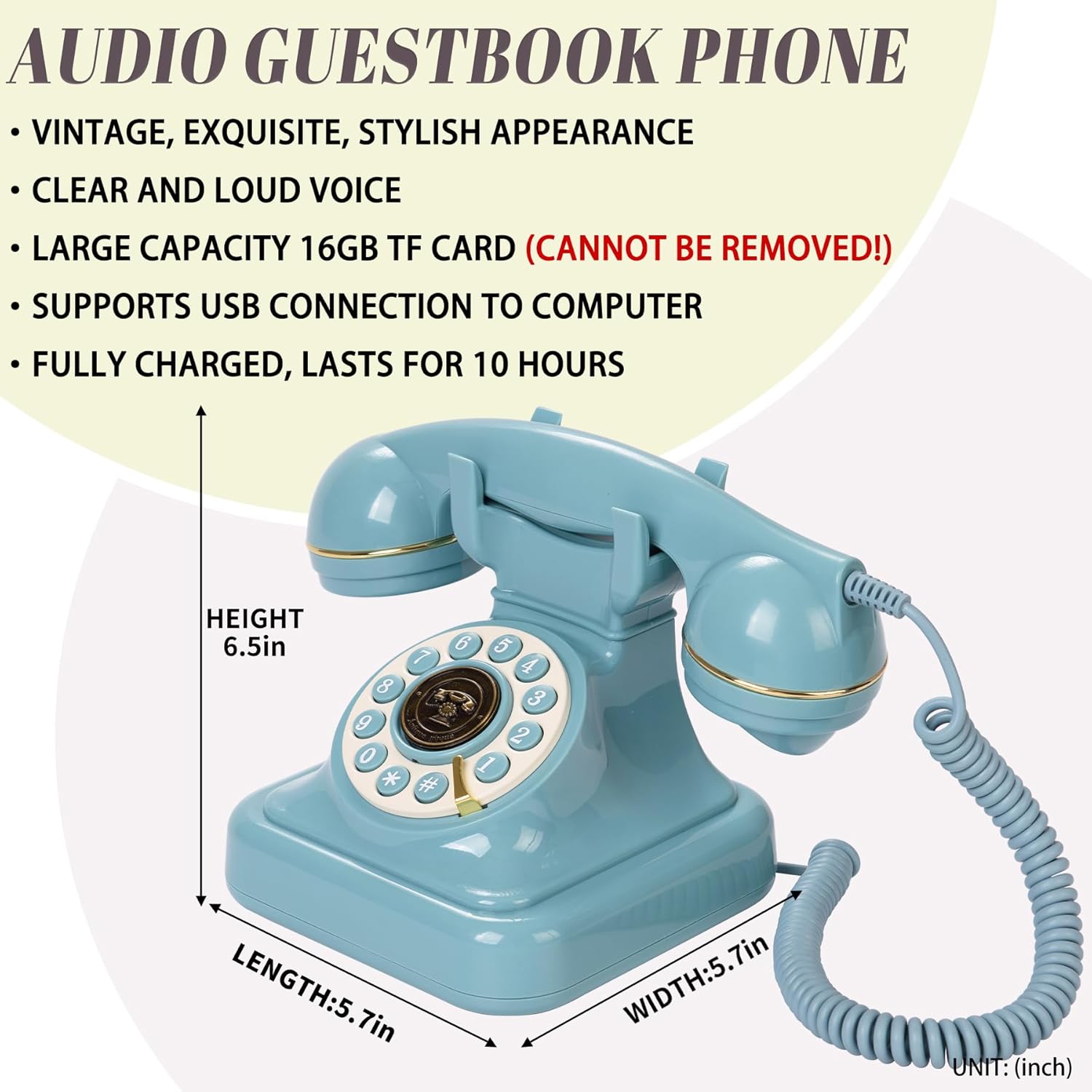 Wedding Decoration Telephone Birthday Party Collect Blessings Antique Guestbook Phone