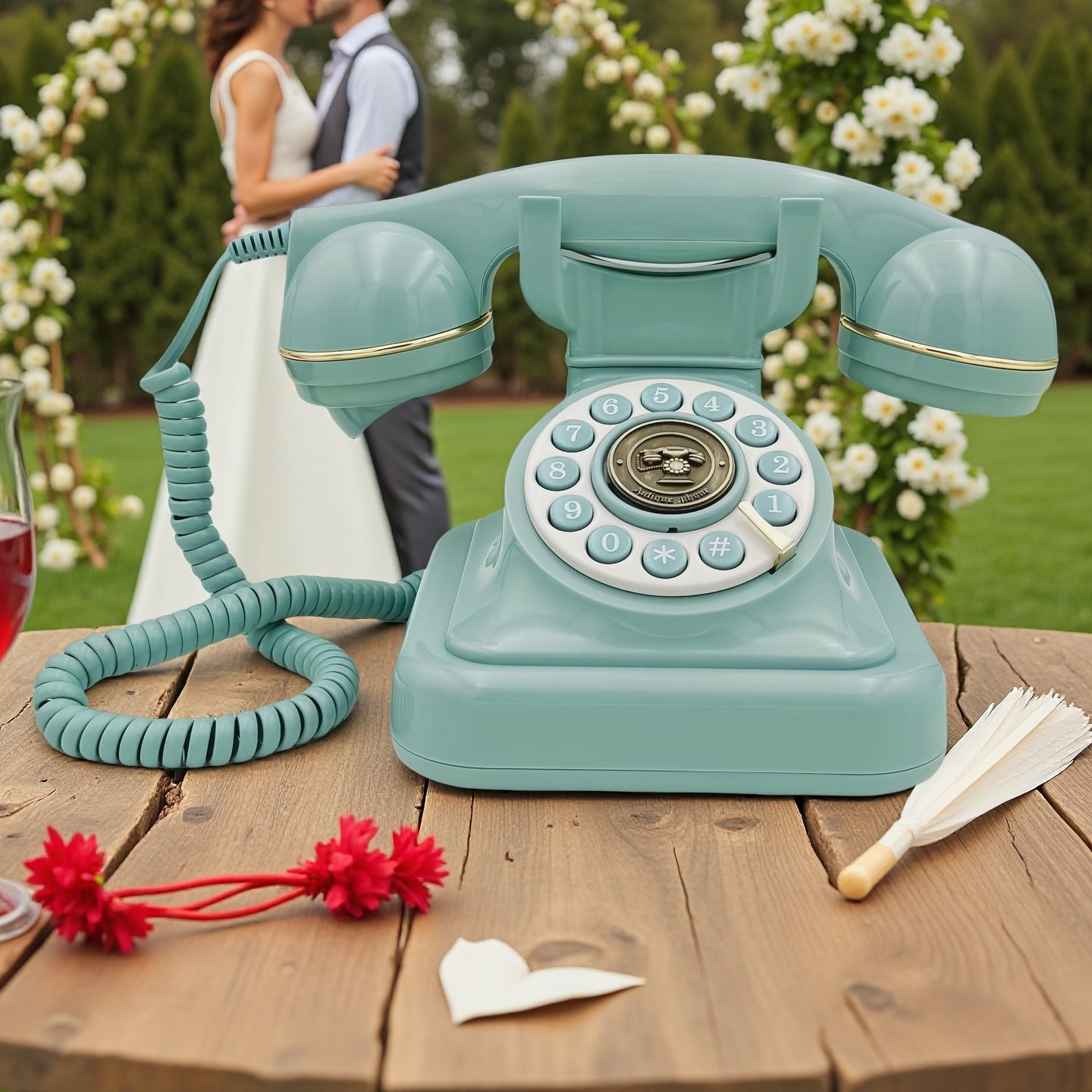Wedding Decoration Telephone Birthday Party Collect Blessings Antique Guestbook Phone