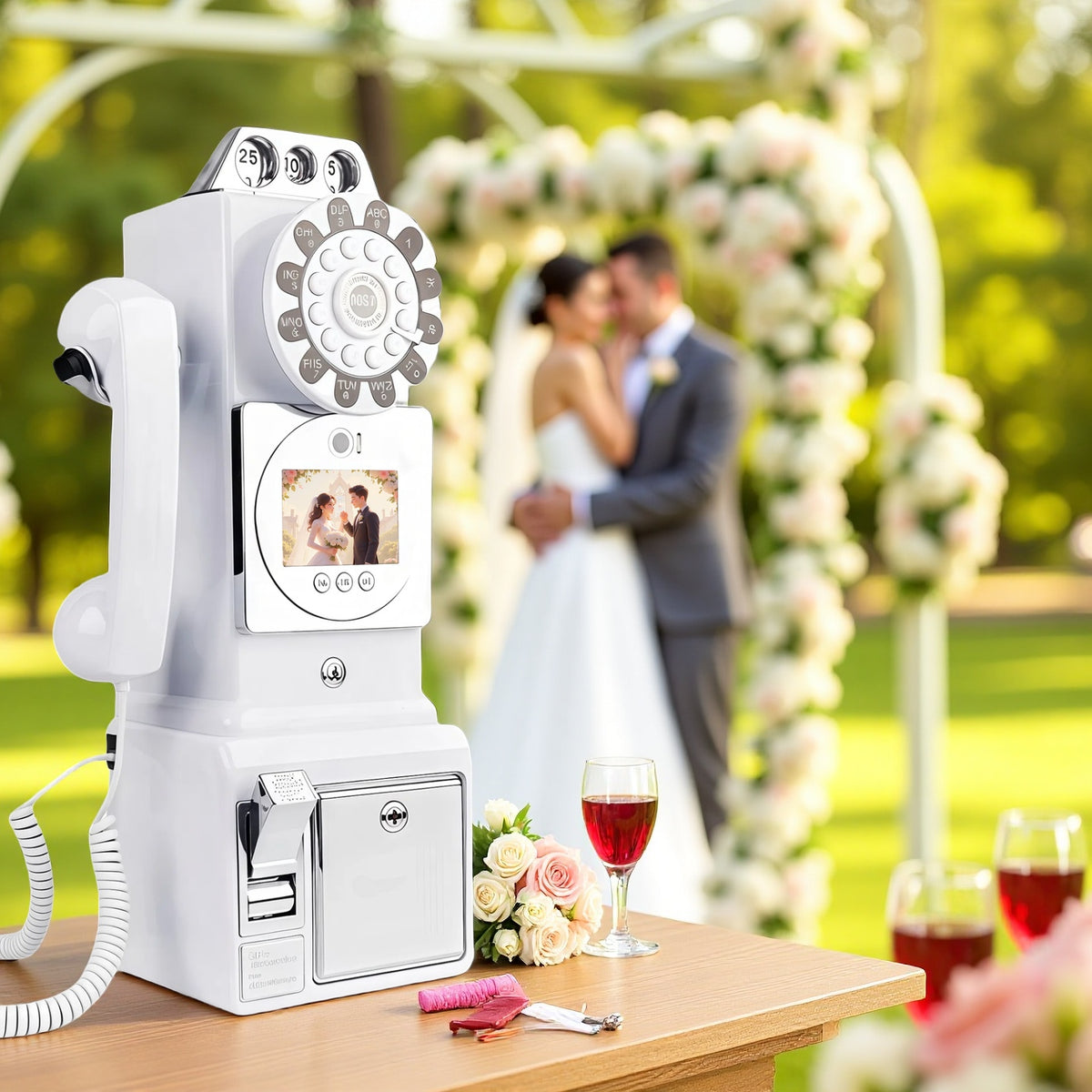 1080P Video Audio Guest Book Wedding Phone Customized Video Messages Ideal for a Variety of Memorable Party Occasions