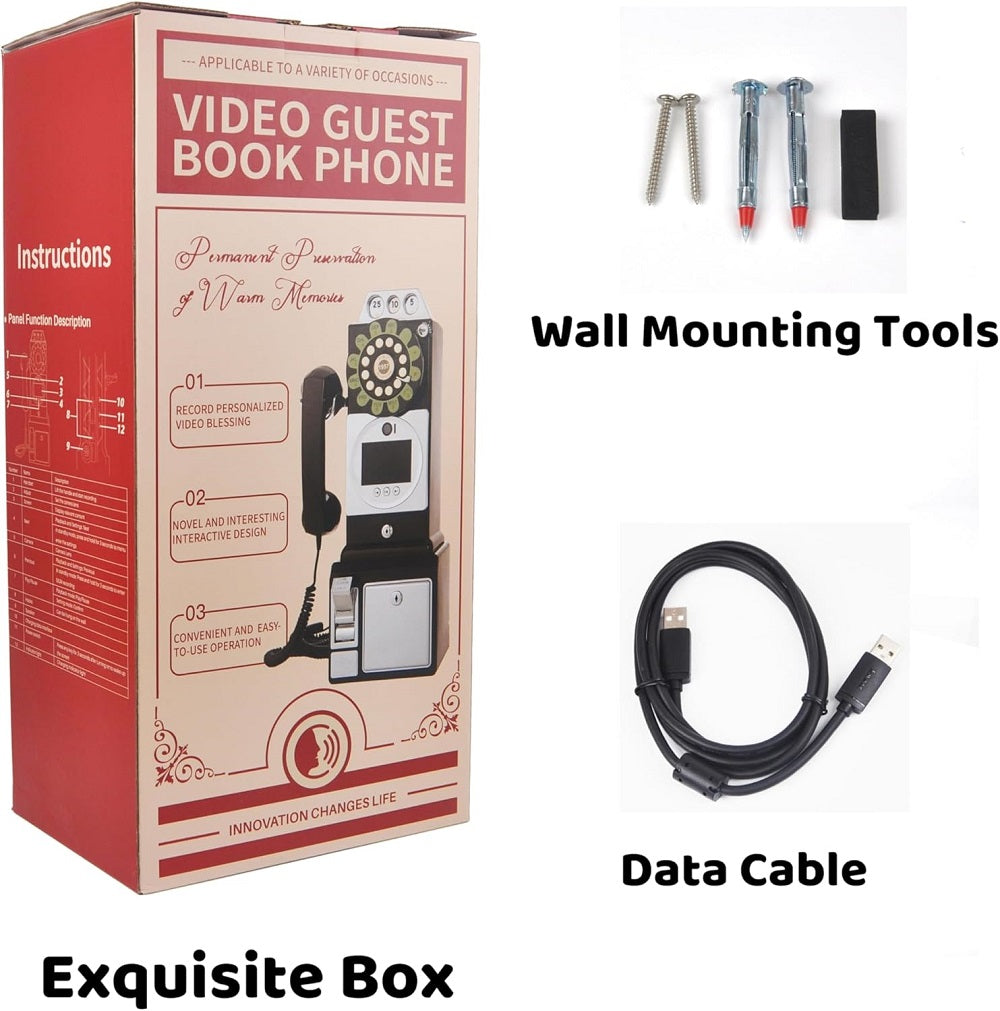 1080P HD Video Audio Guest Book Wedding Phone Customized Video Messages for Wedding