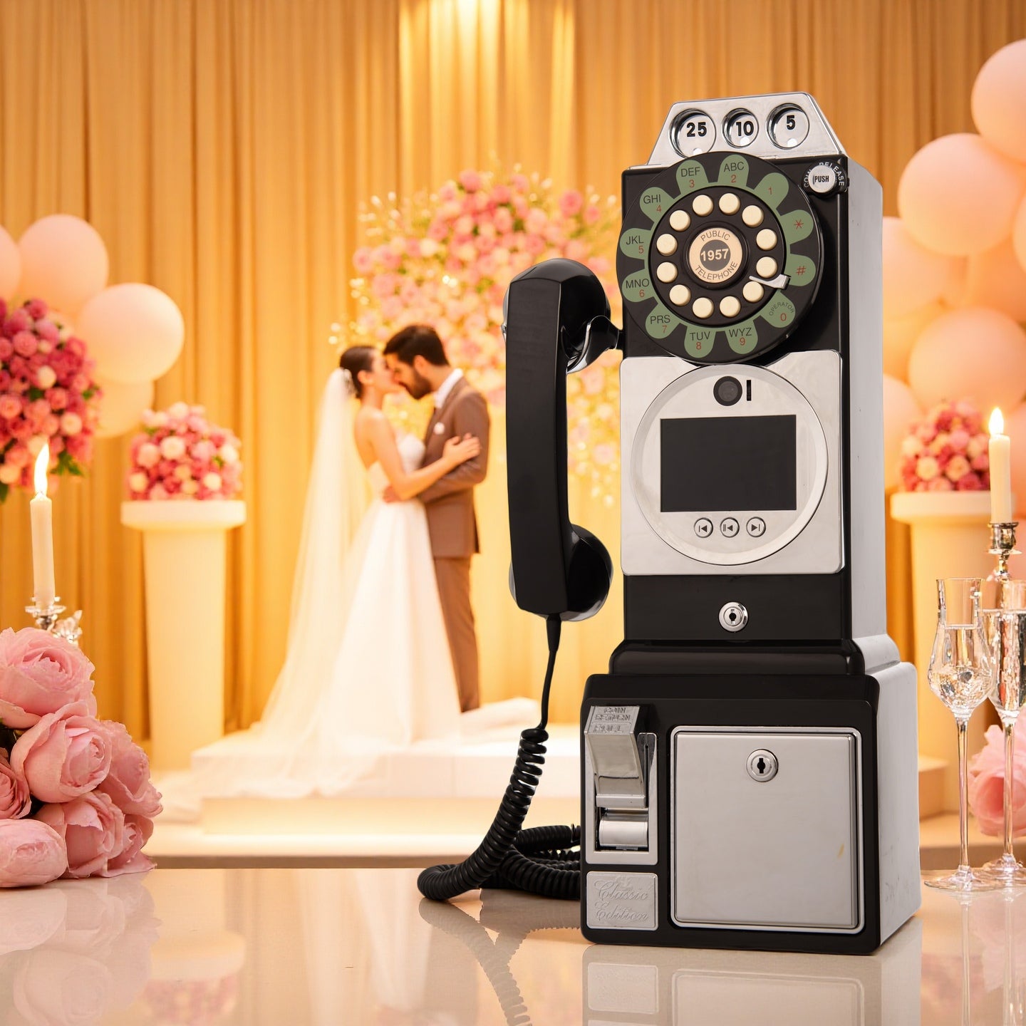 Video GuestBook Wedding Phone 1080P HD Video telephone for Guest Message Book
