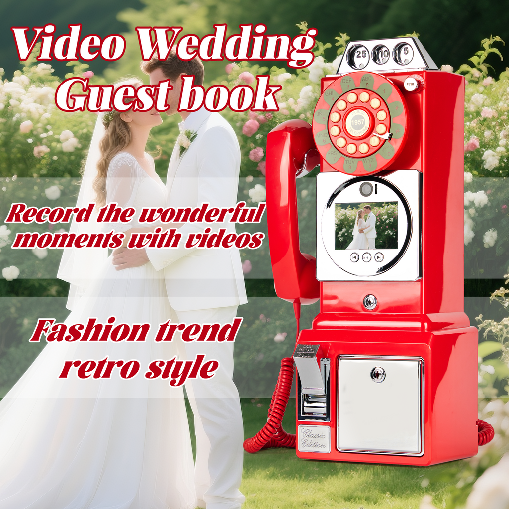 1080P HD Video Audio Guest Book Wedding Phone Customized Video Messages for Wedding