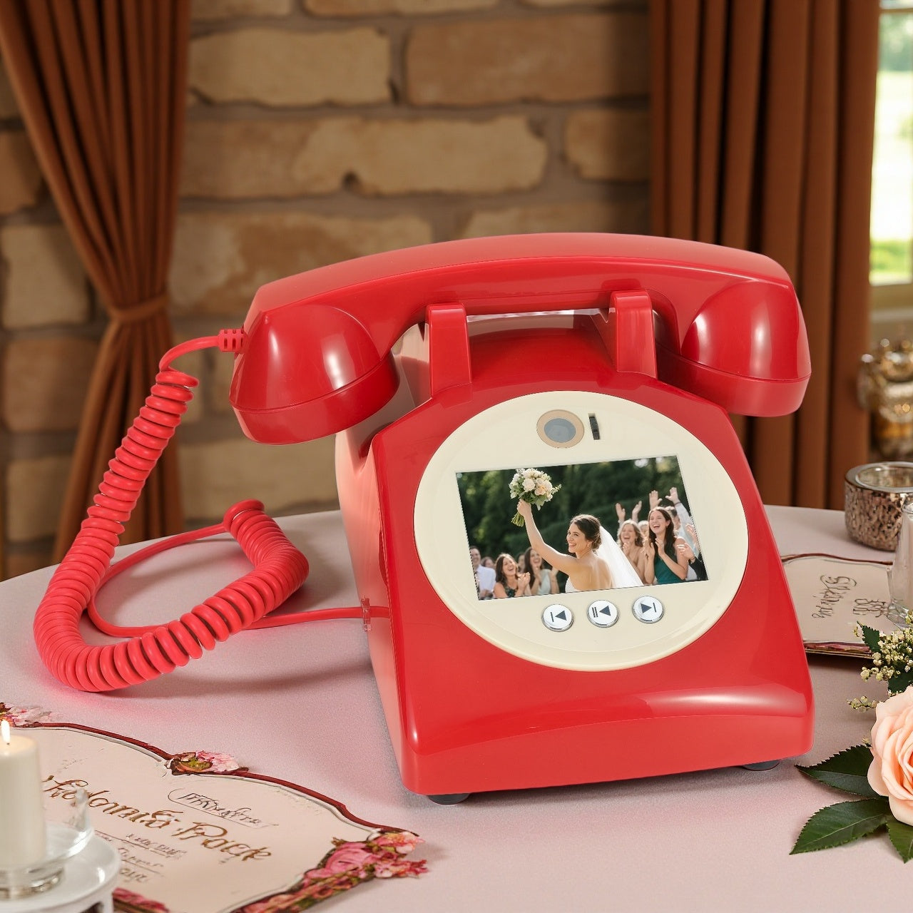 Video Recorder Antique Guest Message Wedding Reservation Phone Classic Wedding Phone Recording Message