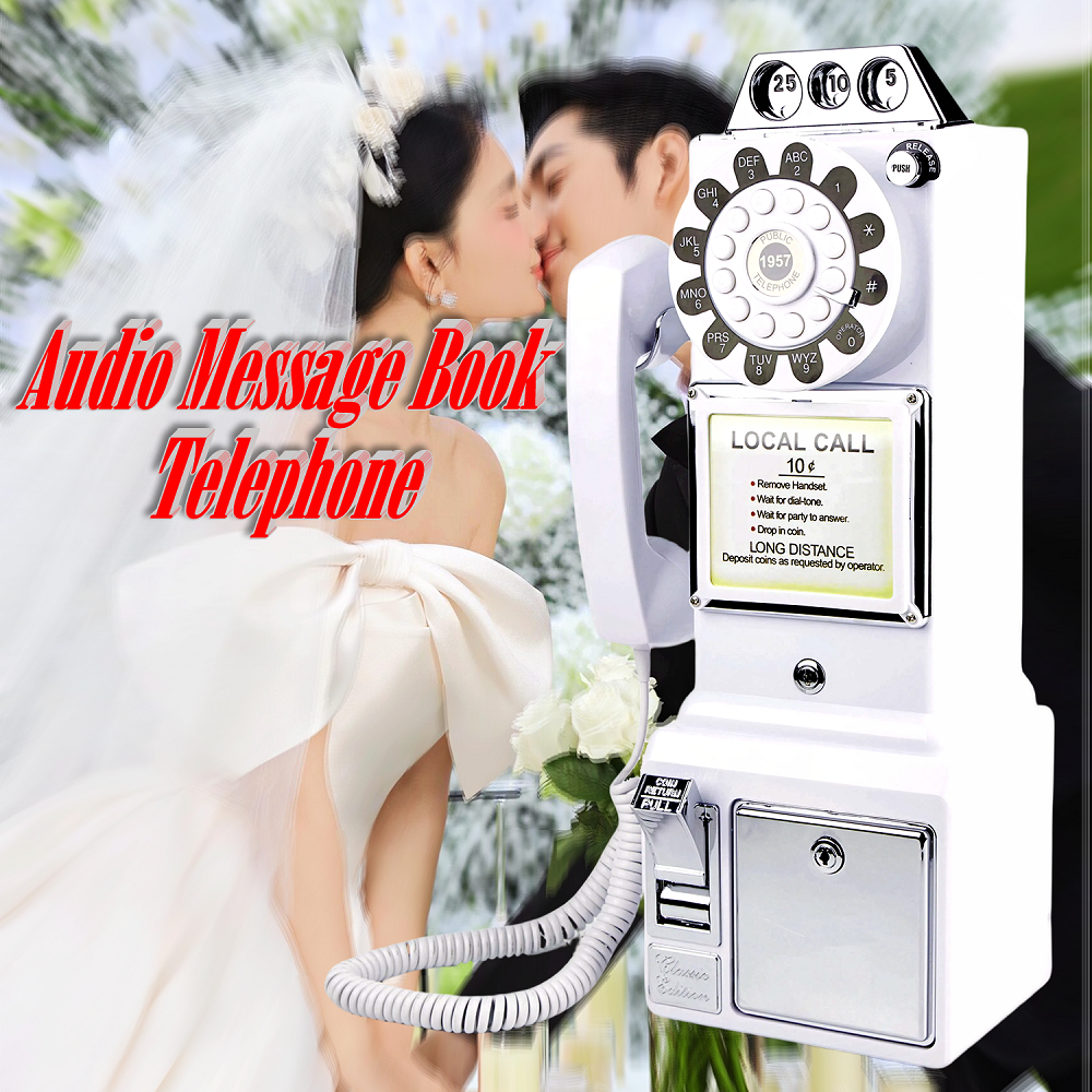Retro Popular Telephone Wedding Guest Blessing Message Audio Guestbook Telephone