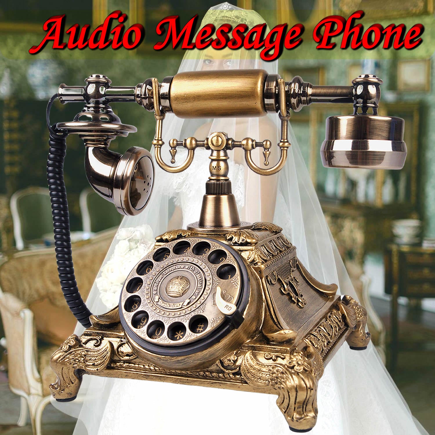 Retro Guest Book Audio 32GB Wedding Guest Book Audio Message Book Telephone For Wedding