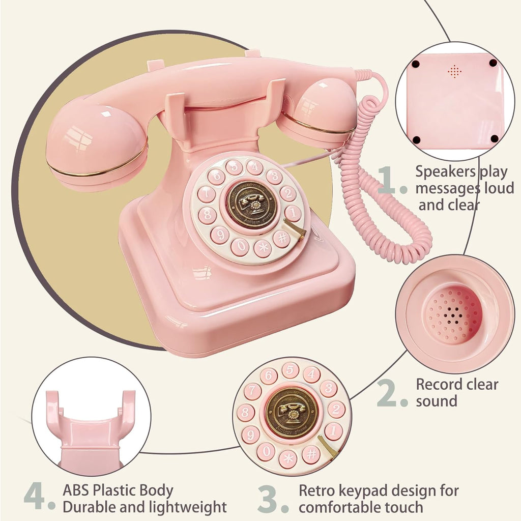 Audio Guestbook Phone For Wedding Decoration Telephone Birthday Party Collect Blessings Antique Guestbook