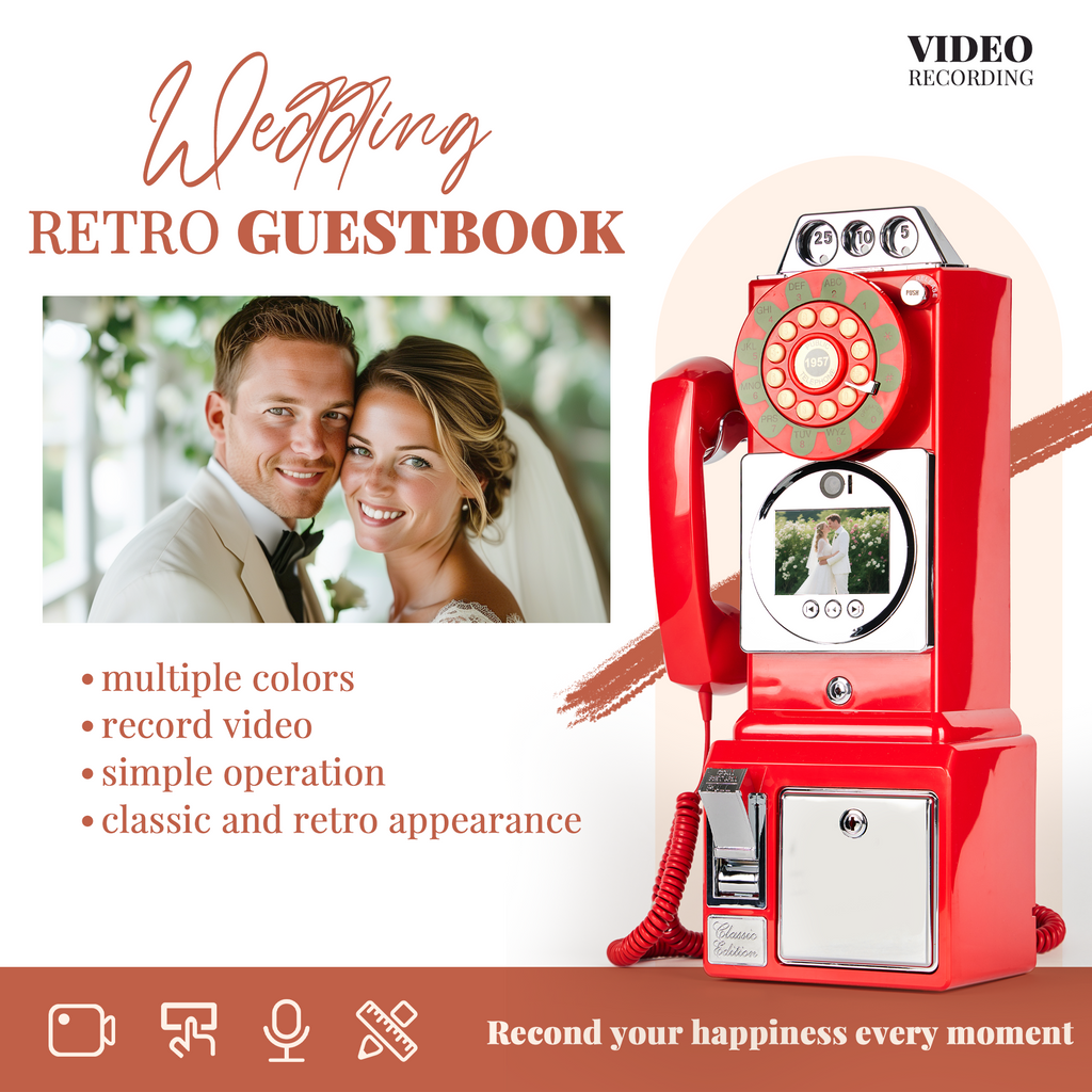 1080P HD Video Audio Guest Book Wedding Phone Customized Video Messages for Wedding