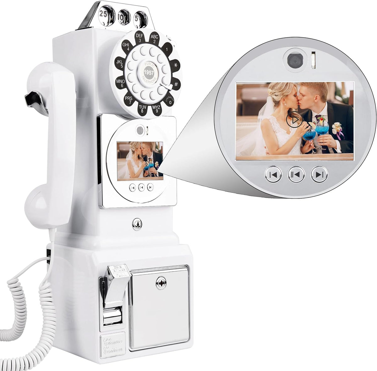 1080P Video Audio Guest Book Wedding Phone Customized Video Messages Ideal for a Variety of Memorable Party Occasions