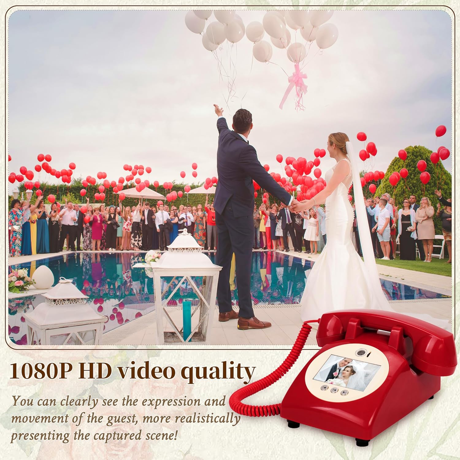 Video Recorder Antique Guest Message Wedding Reservation Phone Classic Wedding Phone Recording Message